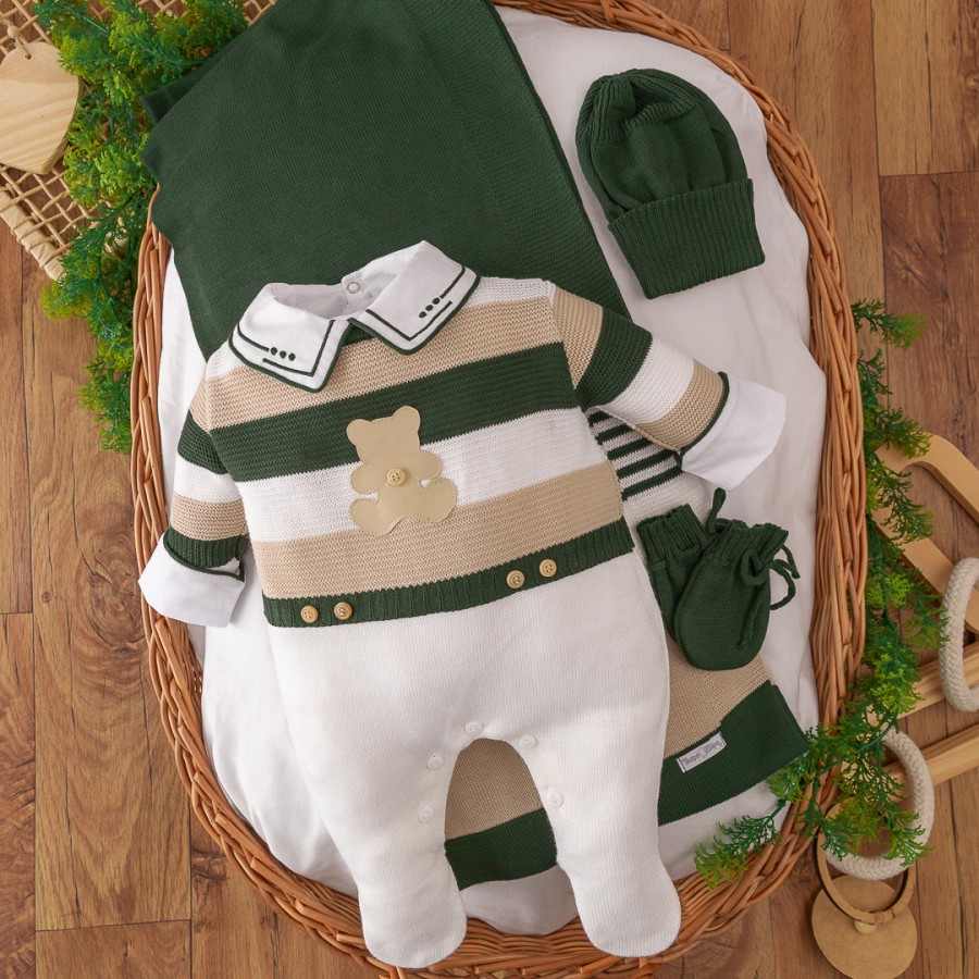  Saída de Maternidade Fernando - Verde Militar e Bege